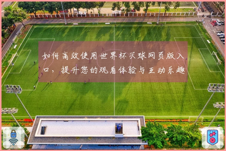 如何高效使用世界杯买球网页版入口，提升您的观看体验与互动乐趣